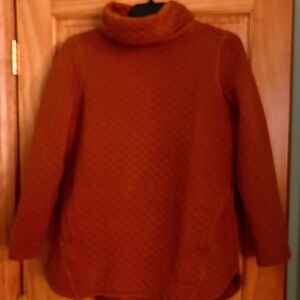 Duluth Quilted Tunic Women's Orange Turtleneck